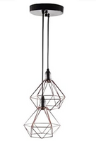 Lustre Pendente Duplo Diamante